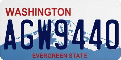 WA license plate AGW9440