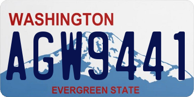 WA license plate AGW9441