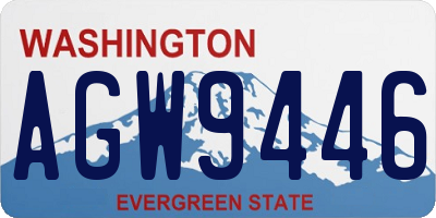 WA license plate AGW9446