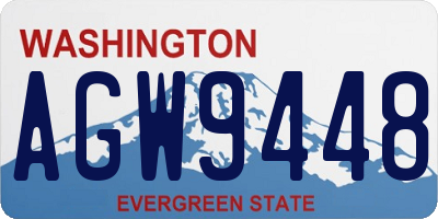 WA license plate AGW9448