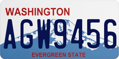 WA license plate AGW9456