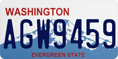 WA license plate AGW9459