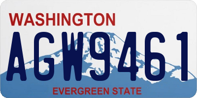 WA license plate AGW9461