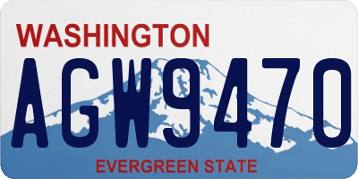 WA license plate AGW9470