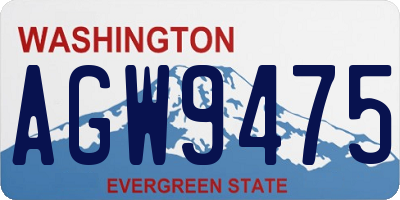 WA license plate AGW9475