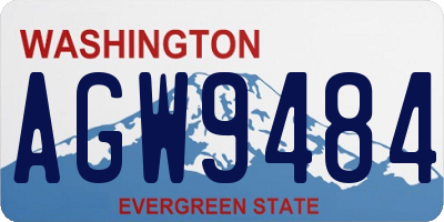 WA license plate AGW9484