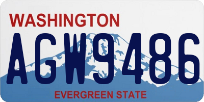 WA license plate AGW9486