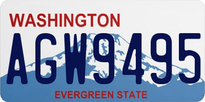 WA license plate AGW9495