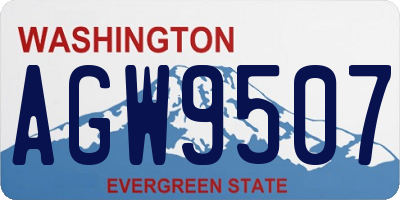 WA license plate AGW9507