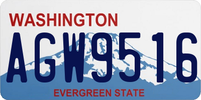 WA license plate AGW9516