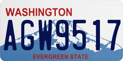 WA license plate AGW9517