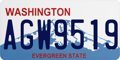 WA license plate AGW9519