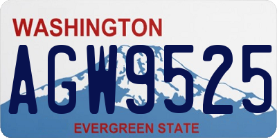 WA license plate AGW9525