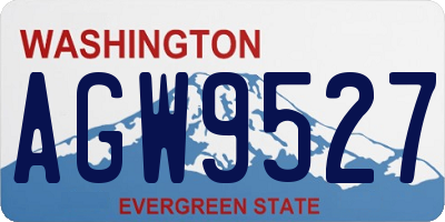 WA license plate AGW9527