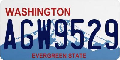 WA license plate AGW9529