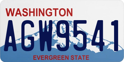 WA license plate AGW9541