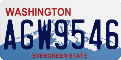 WA license plate AGW9546