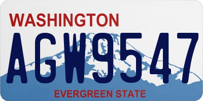 WA license plate AGW9547