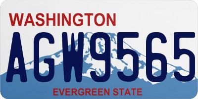 WA license plate AGW9565