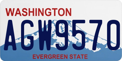 WA license plate AGW9570