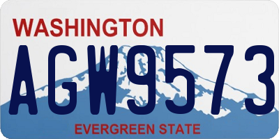 WA license plate AGW9573