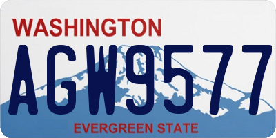 WA license plate AGW9577