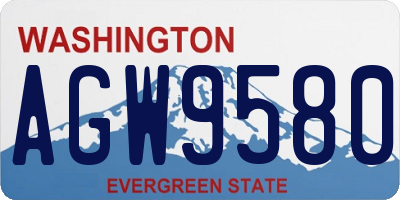 WA license plate AGW9580
