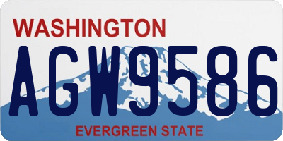 WA license plate AGW9586