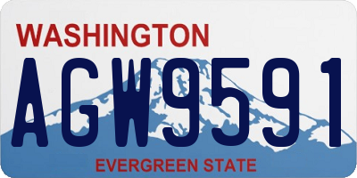 WA license plate AGW9591