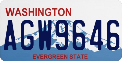 WA license plate AGW9646