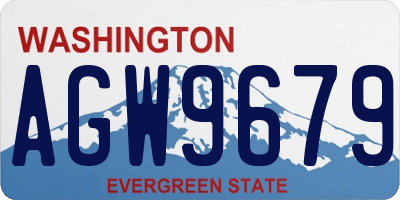 WA license plate AGW9679
