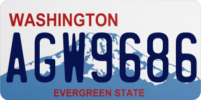 WA license plate AGW9686