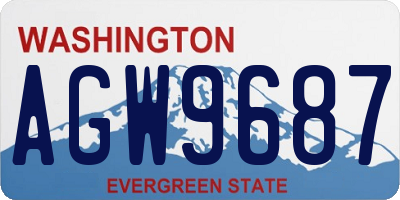 WA license plate AGW9687