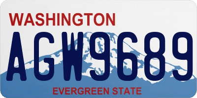 WA license plate AGW9689