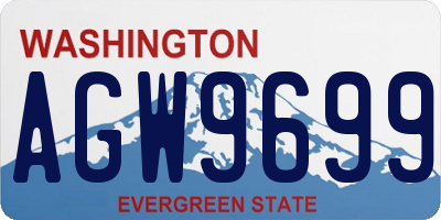 WA license plate AGW9699