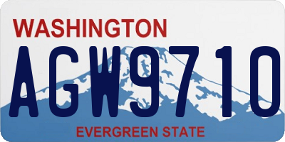 WA license plate AGW9710