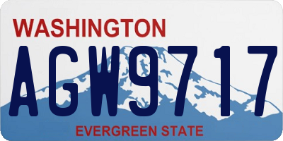 WA license plate AGW9717