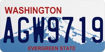 WA license plate AGW9719