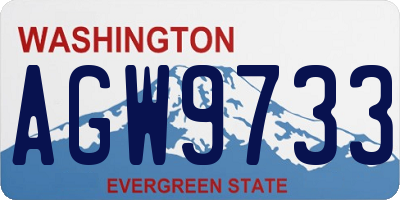 WA license plate AGW9733