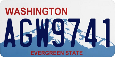 WA license plate AGW9741