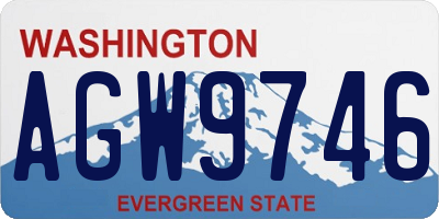 WA license plate AGW9746