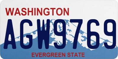 WA license plate AGW9769