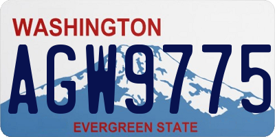 WA license plate AGW9775