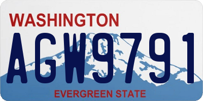 WA license plate AGW9791