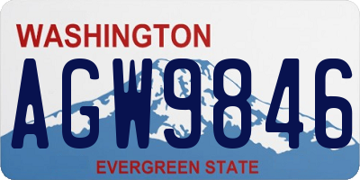 WA license plate AGW9846