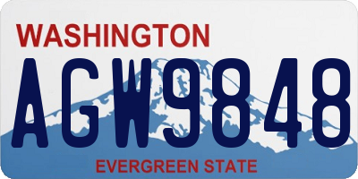 WA license plate AGW9848