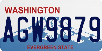 WA license plate AGW9879