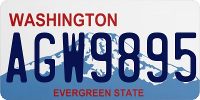 WA license plate AGW9895