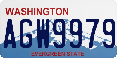 WA license plate AGW9979