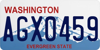 WA license plate AGX0459